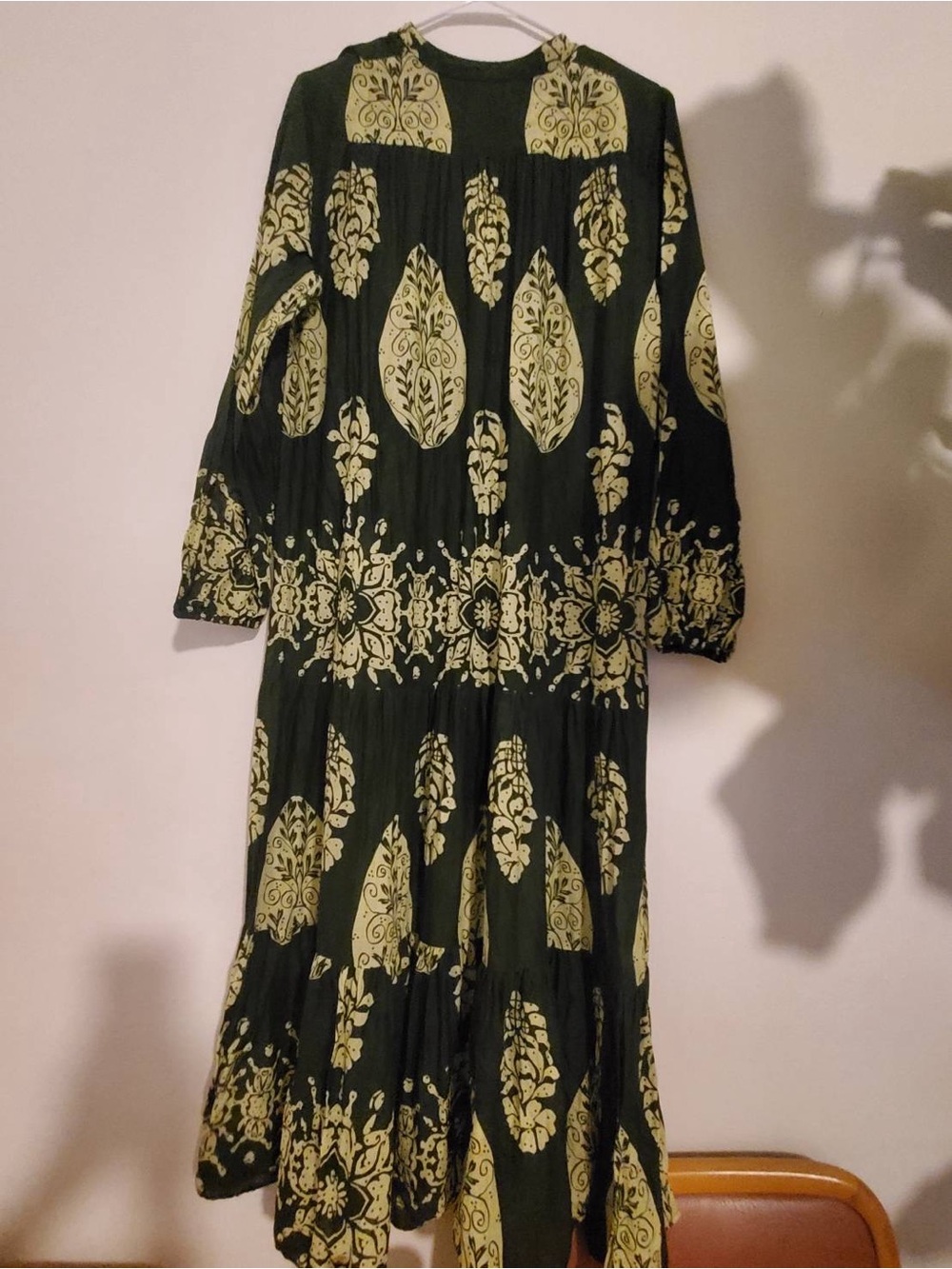 Zara Green Printed Panel Tired Dress - Picture 10 of 15